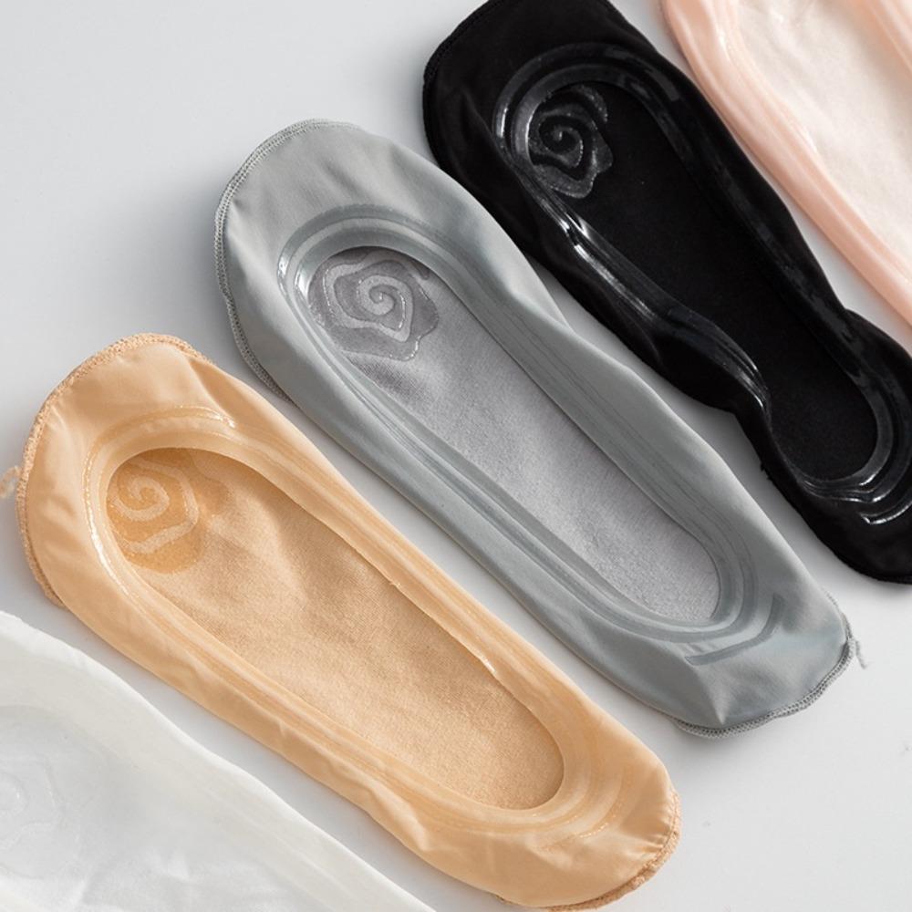 Силиконовые невидимые носки Ультратонкие Нескользящие носки Новые носки-лодочки из ледяного шелка