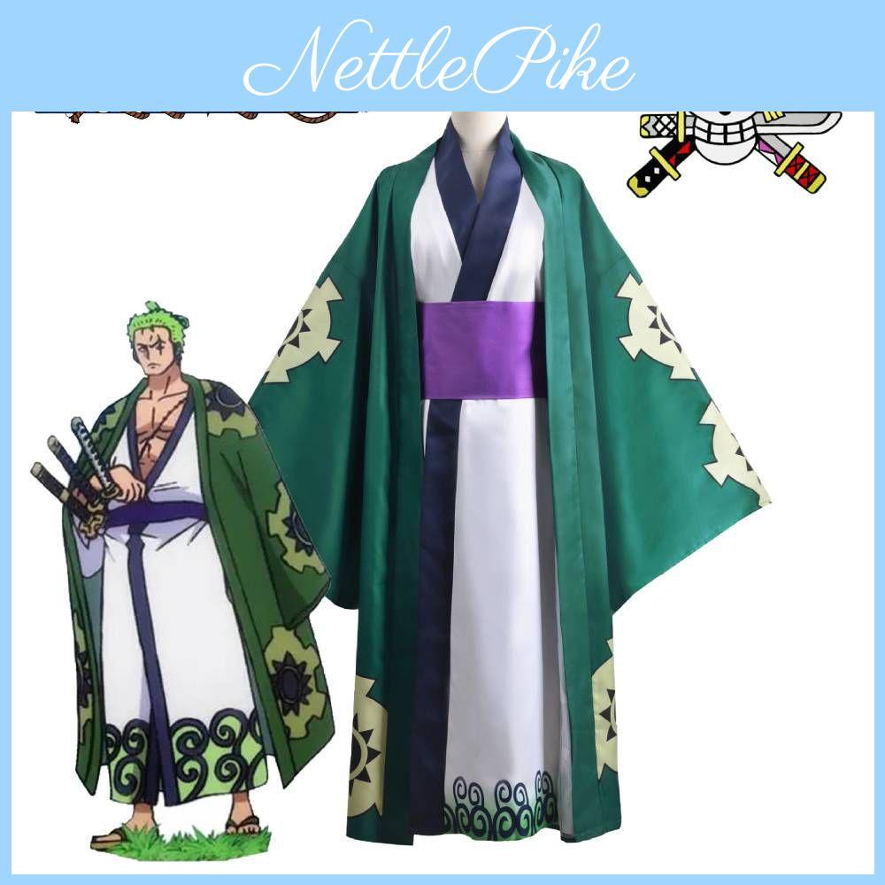 Костюм для косплея One Piece Roronoa Zoro Wano Country Кимоно для мужчин и женщин