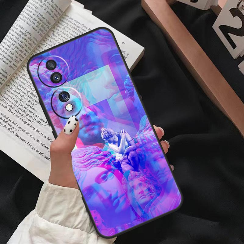 Большая Волна Ретро Кибер Статуя Чехол Для Honor Magic 5 6 7 8 Pro Для Honor 200 400 70 90 Lite X8c X8b X9a X9b X9c X9d Win RT