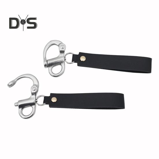 1/2/3 шт. Быстросъемная скоба с кожаной ручкой, грузоподъемность 1000 кг, широко используемая фиксированная защелкивающаяся скоба для пожарных