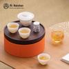 Mr. Nanshan Ceramic Gongfu Tea Set - Ice Wash Ink Landscape