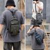 Chest Bag Large Shoulder Strap Capacity Splash-resistant Adjustable Zipper Closure Lightweight Waterproof Men Travel Daily
