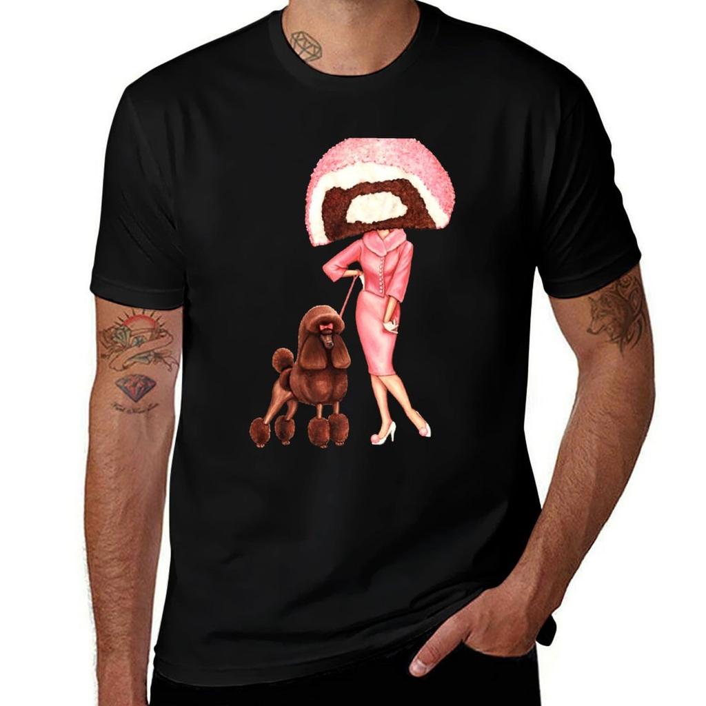 Cake Head: Snow Cake Poodle Pin-Up T-Shirt Holiday T-Shirt
