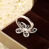 Butterfly Ring  925 Silver Wear-resistant High-end Jewelry  Top-notch Electroplating Technolog No Chemical Hazard