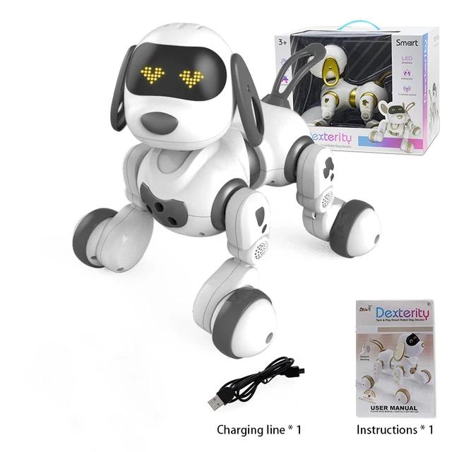 2024 New Child Educational Learning Toy RC Robot Electric Smart Pet Dog LED Light Gesture Sensing Dialogue Singing Dancing Robot Pet Dog