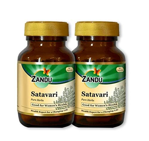 Zandu Satavari Capsules With Natural Satavari Extract For Women’s Wellness Nutritional Support 60 Veg Capsules X Pack Of 2