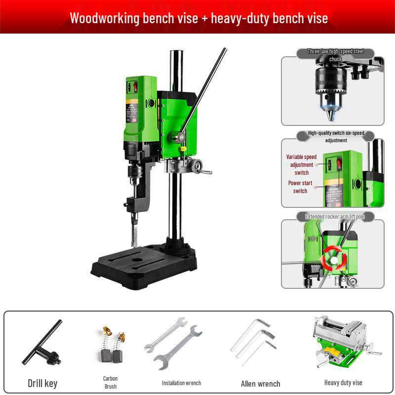 Woodworking Mortiser & Tenon Machine with Square Hole Drill Bit for Solid Wood