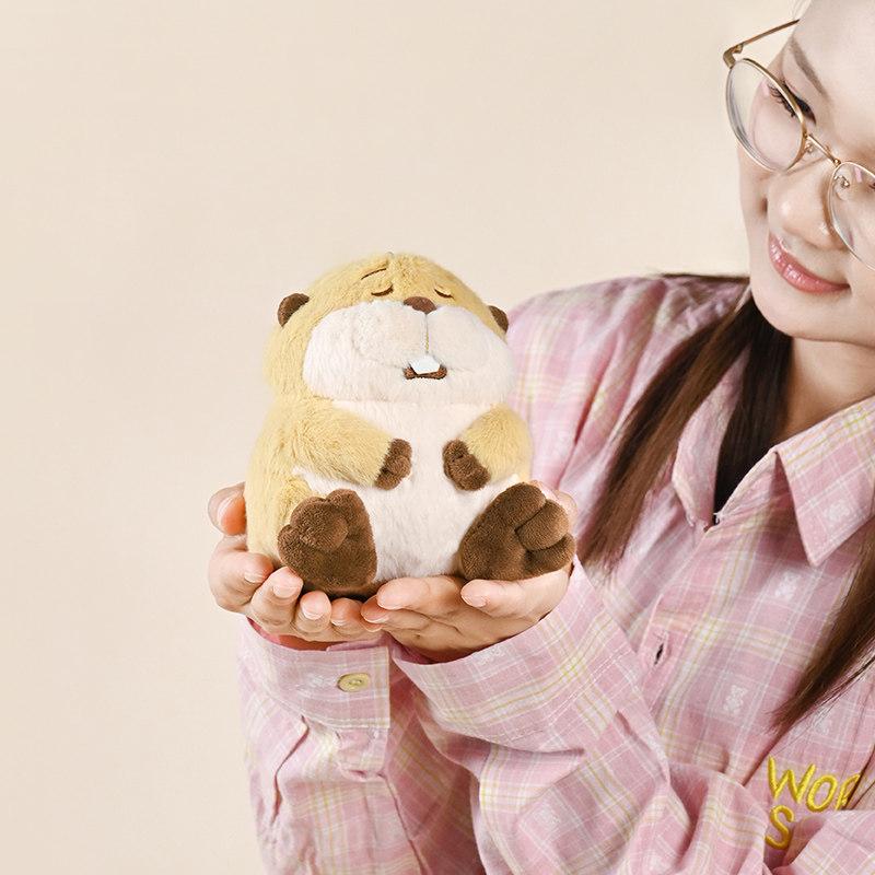 Genuine Beaver Transformation Plan Dada Beaver Otter Plush Doll Bag Charm Movie Merchandise Anime Figure Model Ornament Gift