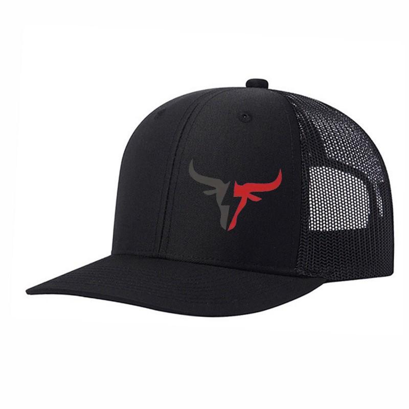 Unisex Printed Bull Mesh Baseball Cap Sun Protection Breathable Adjustable Hat Outdoor