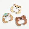  Cartoon Animals Carabiner Mountaineering Buckle Porous Acrylic Buckle Keychain Backpack Ornament Multipurpose Keyring Hook