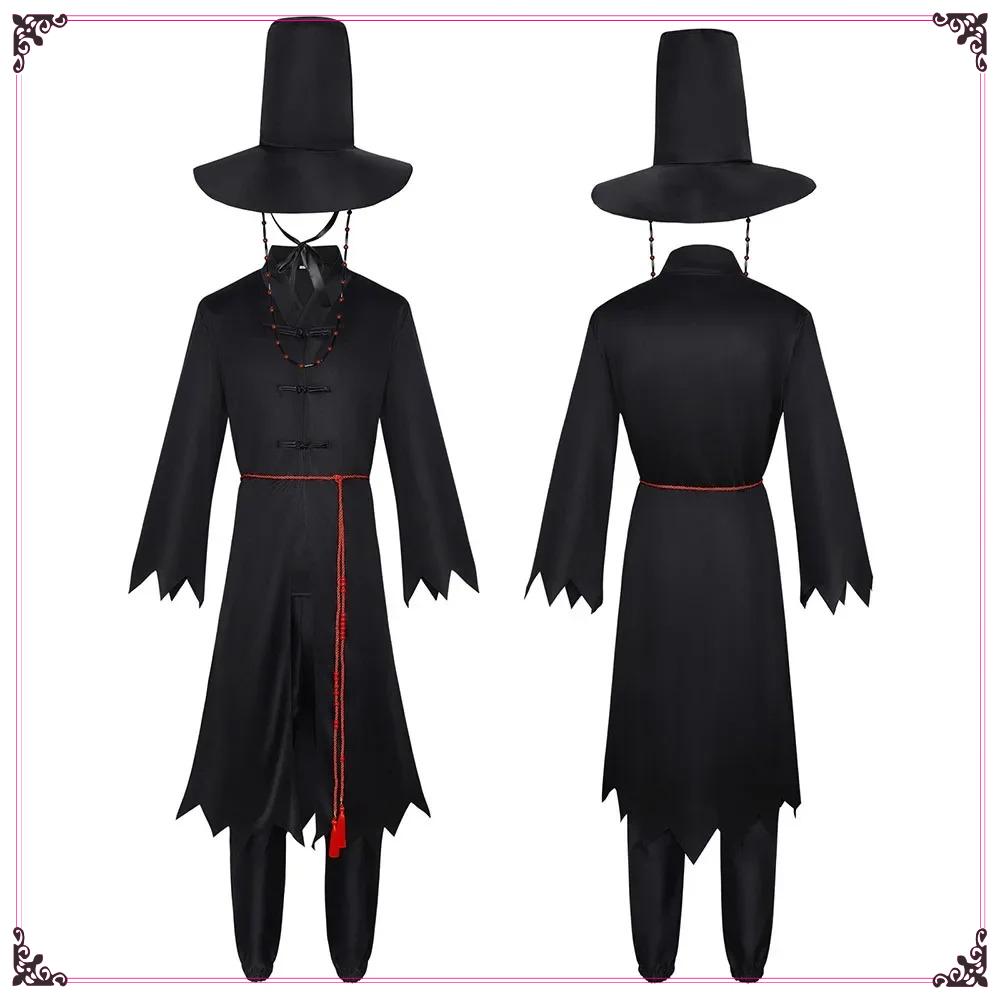 Children Demon Hunters Saja Boys Cosplay Costume Halloween Girls Boys Kpop Saja Costume Tops Pants Hat Earrings Set Party Stage