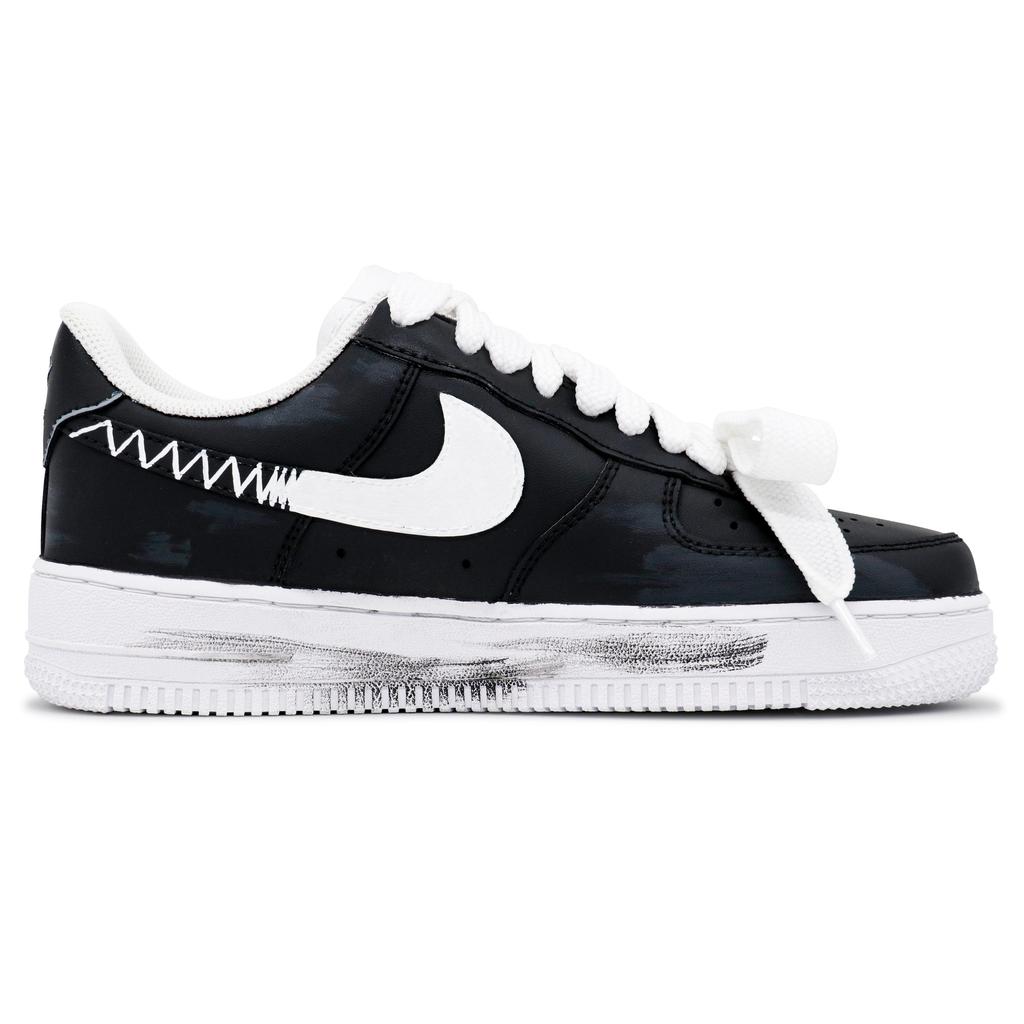 Nike Air Force 1 Mark.09 Manufacturing Low top Skateboard Shoes Men's Black White CW2288-111(Team201-)