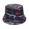 Xuancui Accessory New Graffiti Letters Double-sided Wearing Fisherman Hat Bucket Hat