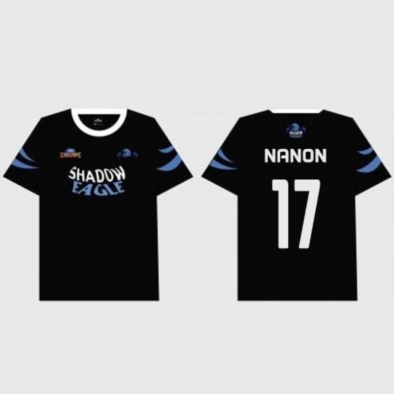 Shadow Eagle Sport Jersey Men's Shirts Black Blue Stripe Short Sleeve Tee Personalized Team Casual Tops