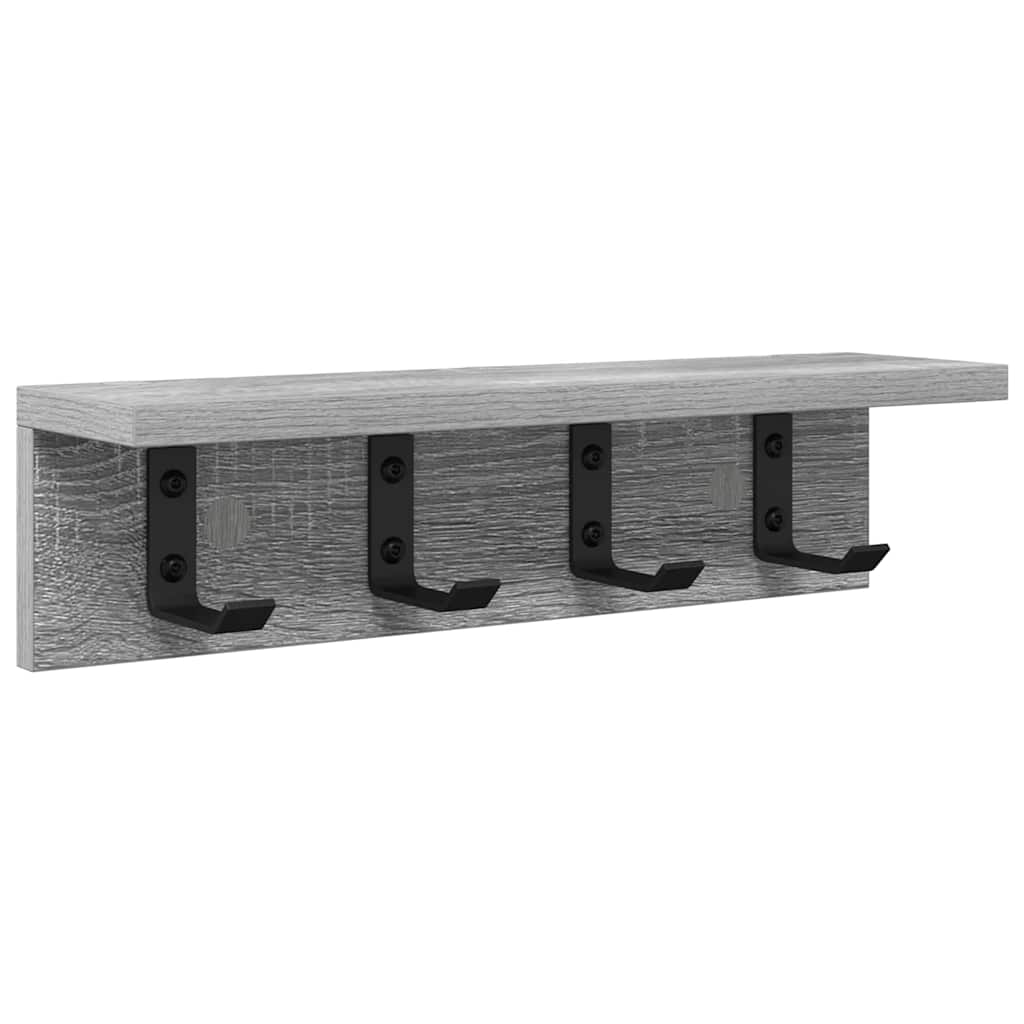 Wall Mounted Nightstand Grey Sonoma 40 x 10.5 x 10.5 cm