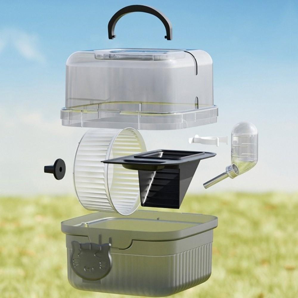 With Handle Hamster Travel Cage Breathable Hamster Habitat New Pet Carrying Box  Travel Use