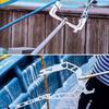 Telescopic Rod Dock Hook Stainless Steel Long Distance Threader Telescoping Boat Hook  Stop Ship