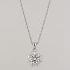ozel Silver925 Moissanite 1CT Halo Setting Necklace PS150N