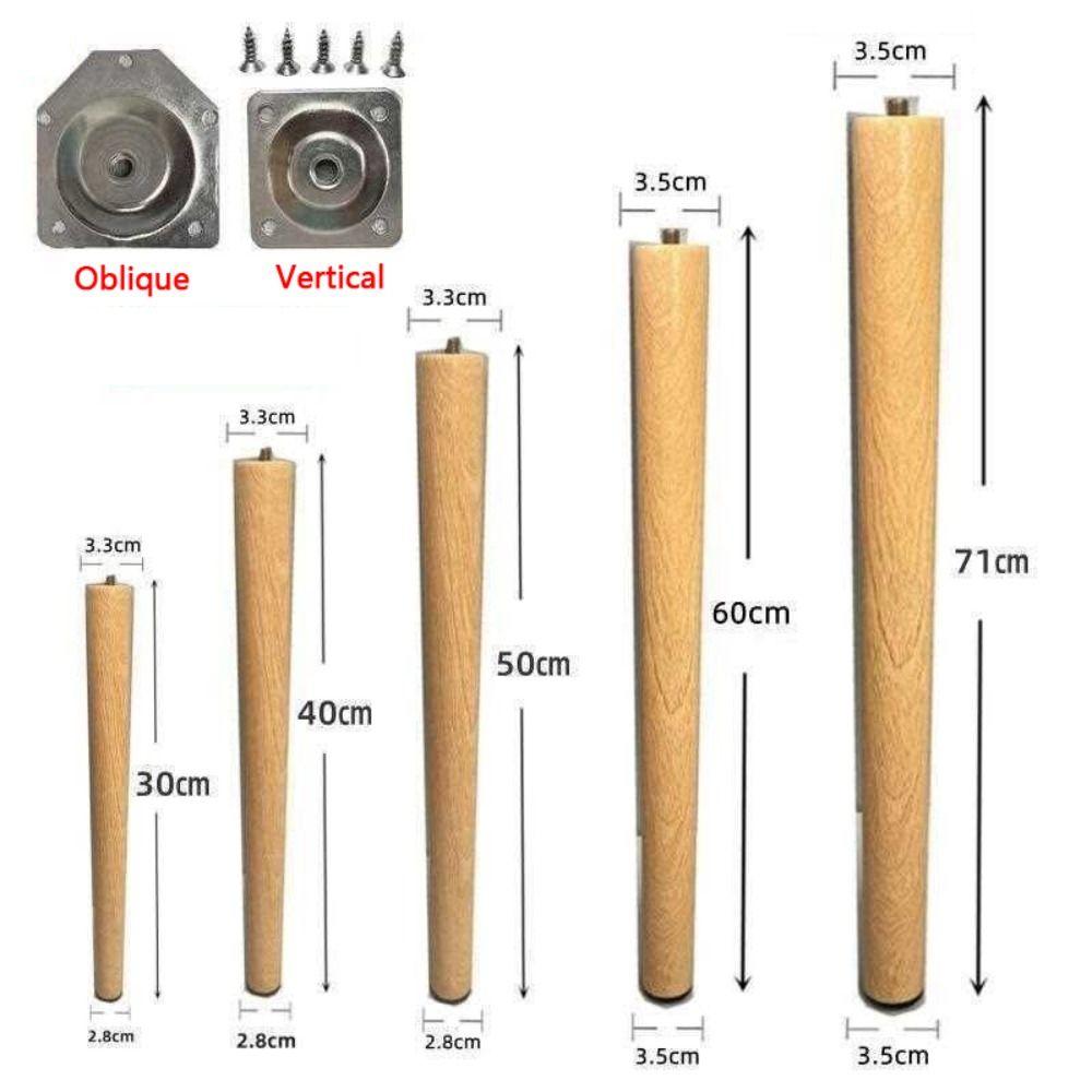 4 шт. 30-60 см ножки для мебели из цельного дерева DIY ножки для шкафа ножки для журнального столика мебельные аксессуары