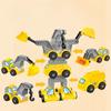 Игрушка-конструктор с деформацией крупных частиц, сборка-головоломка для инженерной машины «четыре в одном», подходит для мальчиков и девочек