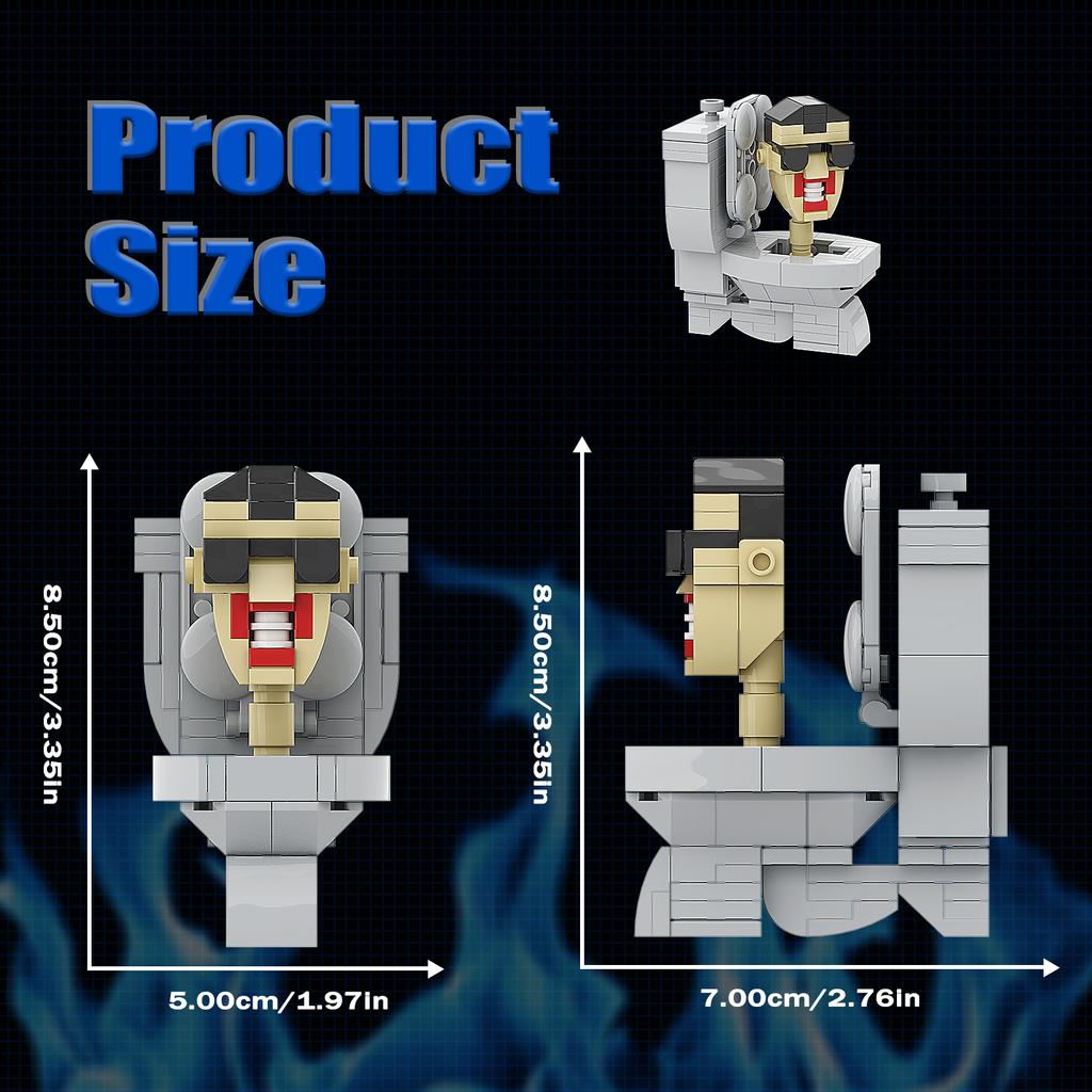 Skibidi Toilet Man Vs Monitor Building Blocks The Audio and Camera Man Toys для детей и взрослых любителей игр (127/263 шт.)