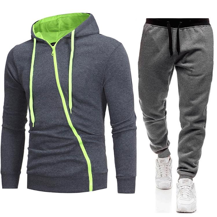Men's Outdoor Sport Zipper Hoodie Set