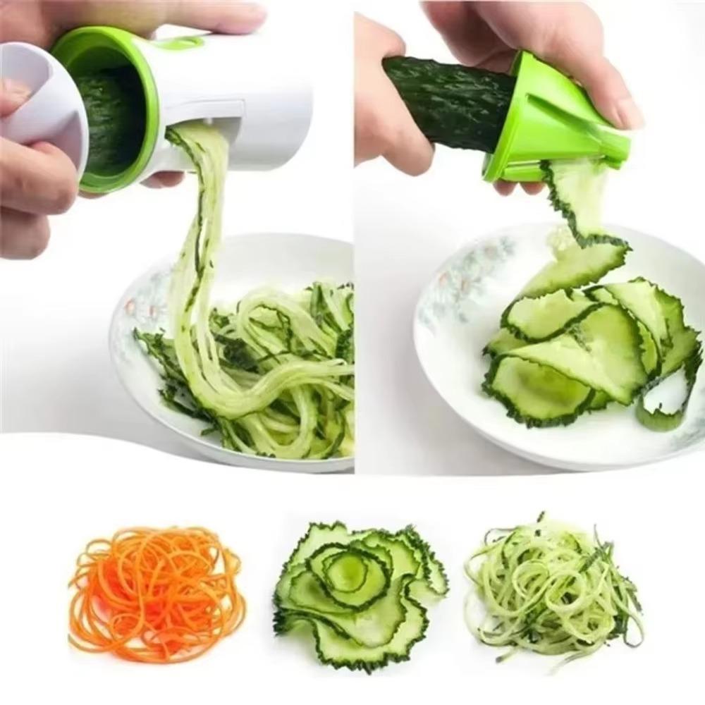 Creative Vegetable Spiral Slicer Vegetable Cutter Grater Kitchen Accessories Spaghetti Noodles Machine Spiral Funnel Shredder