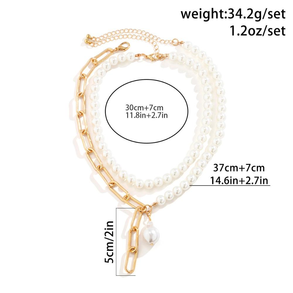 Fashion Pearl Necklace Simplicity Collarbone Collar Decoration New Irregular Chain Women