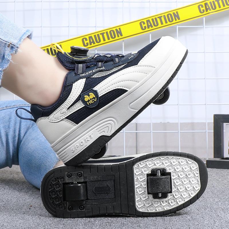 Winter Season Four Wheel Charging Roller Skates Children's Sports Shoes Colorful Casual Shoes For Girls Teenagers