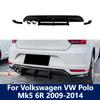 Для Volkswagen VW Polo Mk5 6R 2009-2014 Задний бампер Губа Юбка Диффузор Задний спойлер Стайлинг кузова Комплект обвеса Аксессуары для автомобиля
