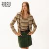 Teenie Weenie Women's Striped Bear Jacquard Knit Cardigan