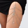 1pc Sexy Butterfly Women's Thigh Chain Elastic Multi-layer Butterfly Long Leg Chain Fashion Chain Body Chain Accessories