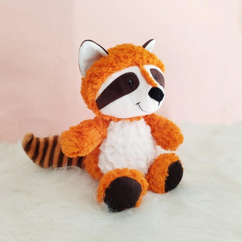 Plush Fox Raccoon Toy Animal Stuffed Doll Cartoon Bedroom Decoration Gift Kids