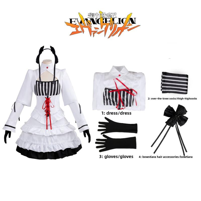 Evangelion Asuka Cosplay Dress Anime Costume Polyester Blend Kawaii Outfit For Roleplay Convention Gift