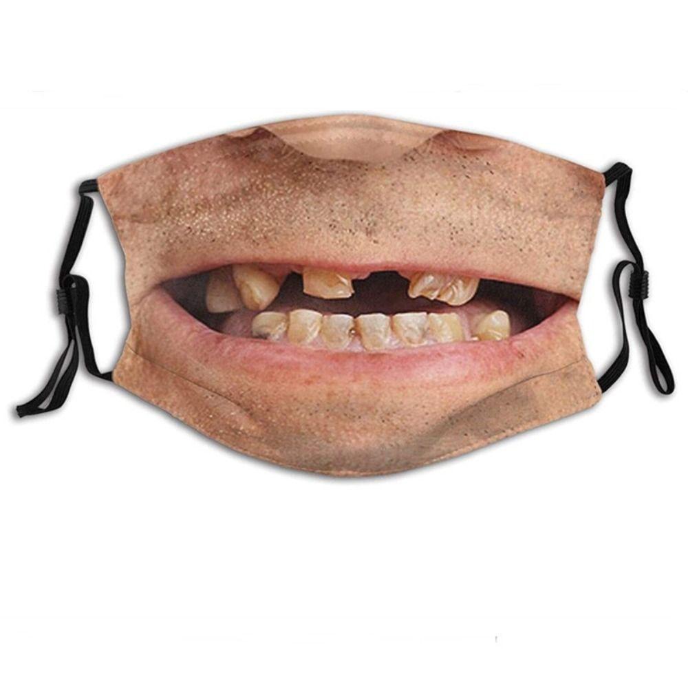 Facial Expression Funny Printed Mask Personality Party Cosplay Mask  Cycling