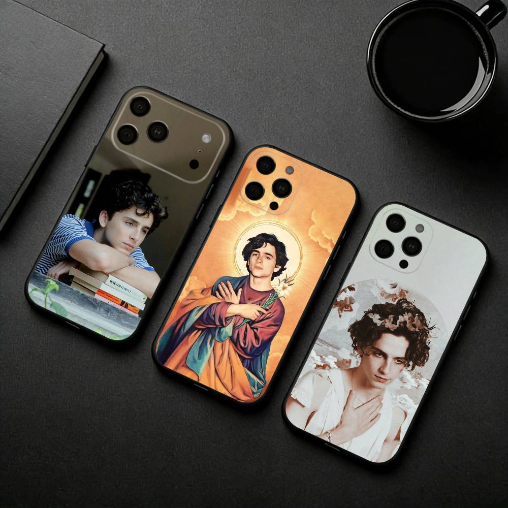 Чехол для телефона 'Молодой герой' Т-Тимоти Ш-Шаламе Для iPhone 17pro,16,15,14,13,12,11 Plus,Pro Max,XS,Мягкий силиконовый черный чехол