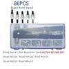 86Pcs Non-slip Blind Hand Riveter Threaded Insert Rivet Tool  Car Tool Repair