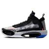 Детские баскетбольные кроссовки Air Jordan 34 Low EP, износостойкие, дышащие, средней высоты, Черно-белые CZ7742-008