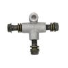 Metal T Shape Brake Line Tee Female Coupling Three Way Connector Car Brake Tube Fitting for ATV Go Kart Hydraulic System