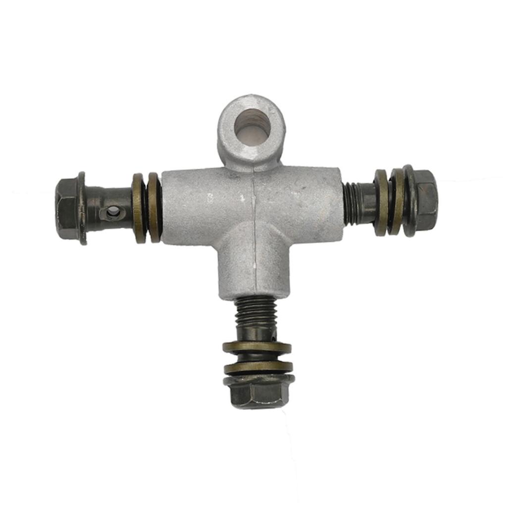 Metal T Shape Brake Line Tee Female Coupling Three Way Connector Car Brake Tube Fitting for ATV Go Kart Hydraulic System