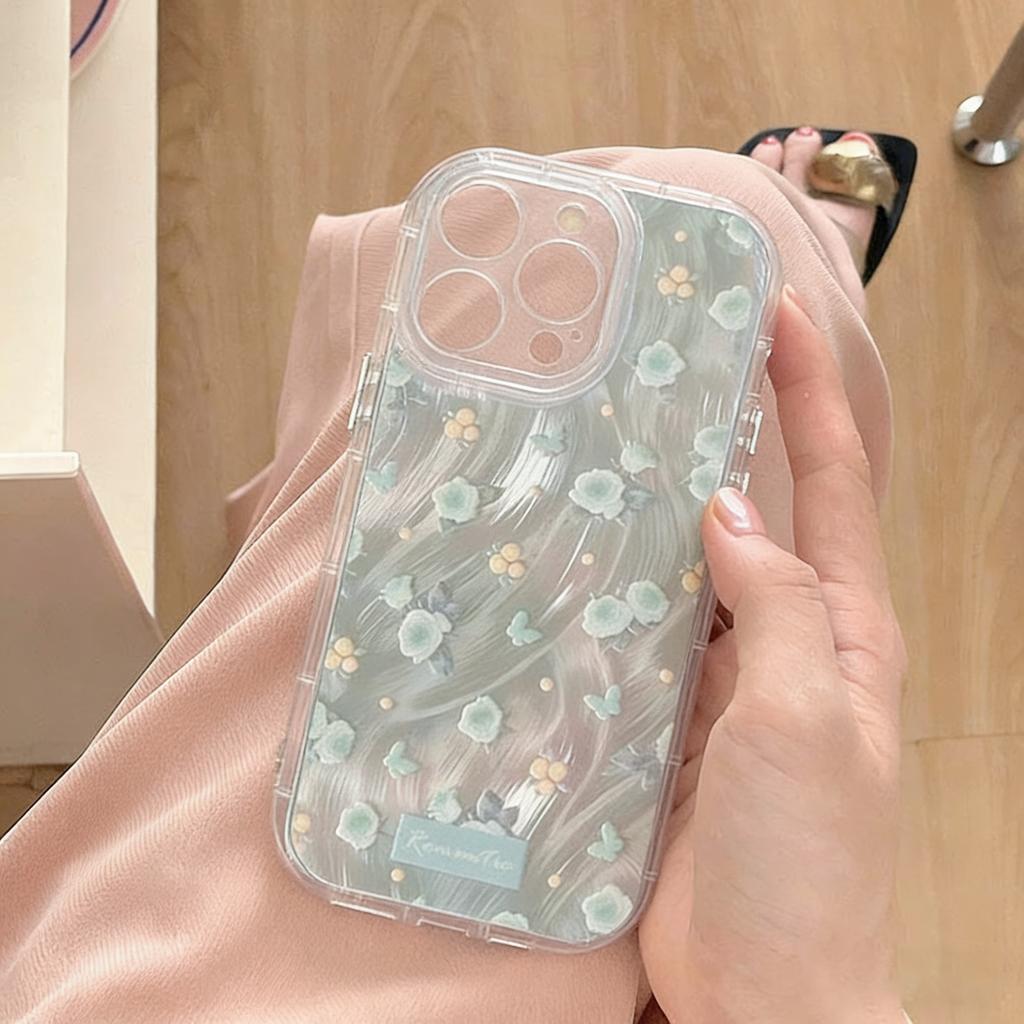 Цветы Бабочка Текстура Пера Жесткий Чехол Для Realme 15T 15 14 13 12 11 Pro C75 C71 C53 C55 C67 C21Y Силиконовый Чехол Бампер
