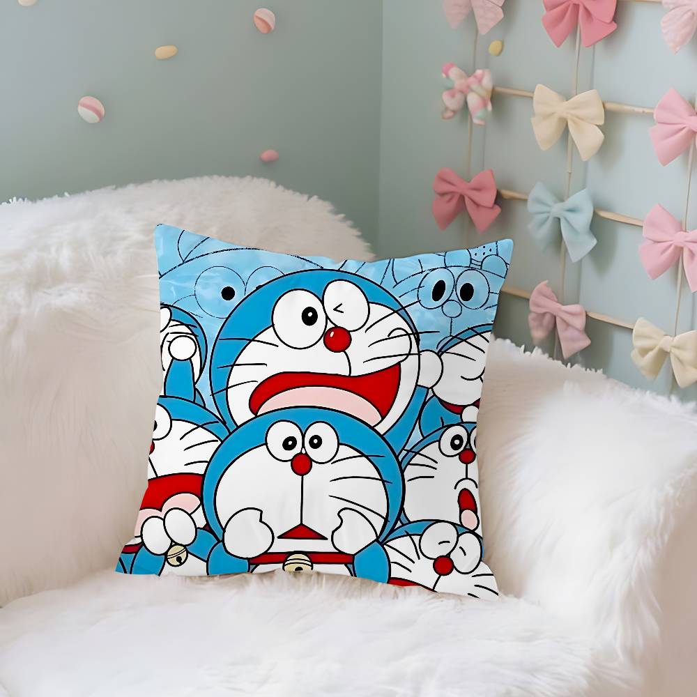 Cute CartoonDdoraemonS Kawaii Case Plush Fabric Soft Pillowcase Double Sided Print Cushion Cover Household Gifts