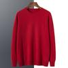 Men's Round Neck Sweater Qinghe Cashmere 100% Cashmere Men's Autumn and Winter Cashmere Soft and Warm