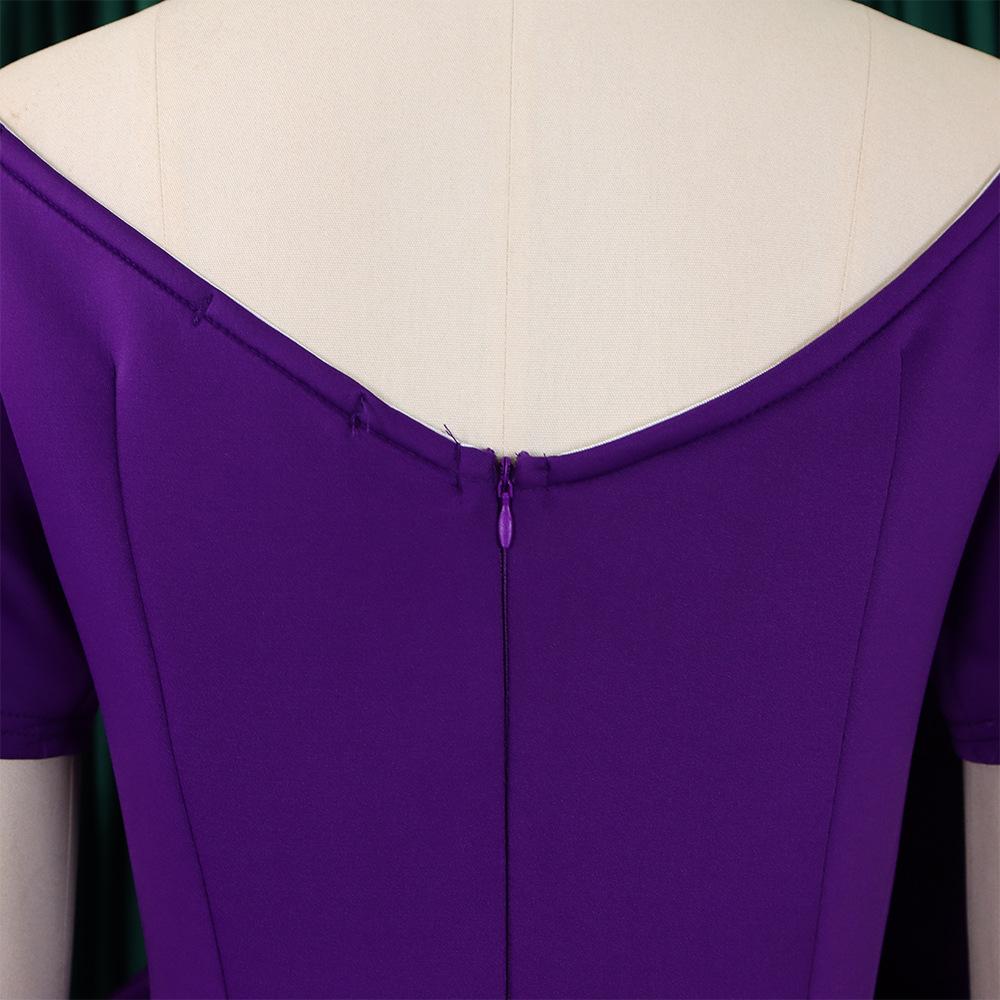 JKASHDK Women's Fashion Summer Spring Solid Color Print Short Sleeve V-Neck High Waist Cocktail & Evening Dresses