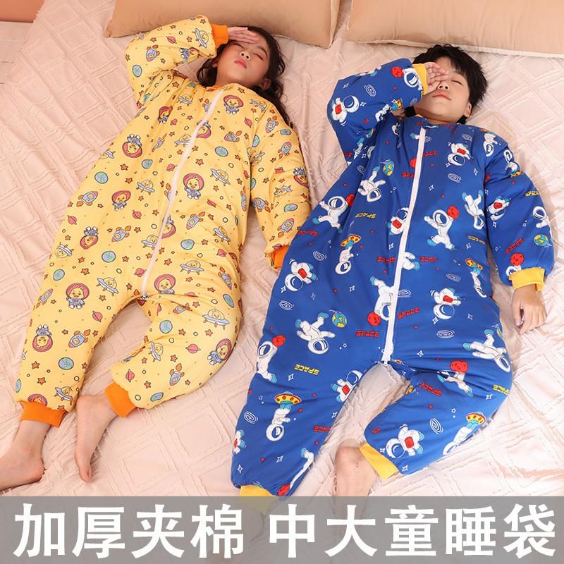 Kids Cotton Sleep Sack With Zipper Warm Winter Pajamas Boys Girls Ages 8 Toddler To Tween