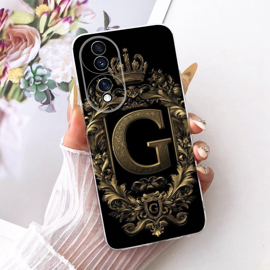 For Honor 70 Pro Plus Case Honor 70 Lite Cute Crown Letters Cover Soft Silicone Case For Honor 70 Pro Honor70 Pro+ Fundas Bumper