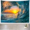 Loccor Ocean Wave Tapestry Powerful Pacific Sea Storm Huge Wave Tapestry Surfing Summer Wall Hanging Sport Wall Art for Bedroom
