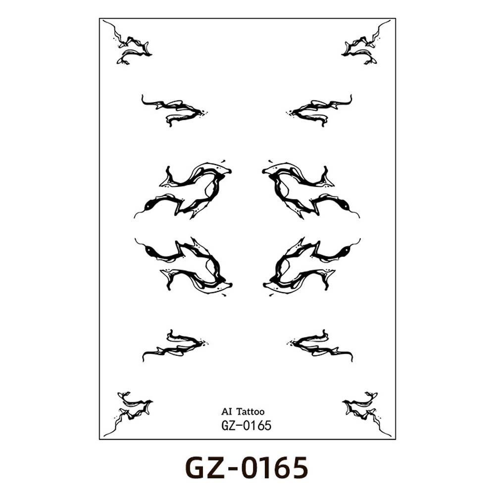 Инструмент красоты Черные линии татуировки наклейки Черные звезды линии временные татуировки креативные на открытом воздухе