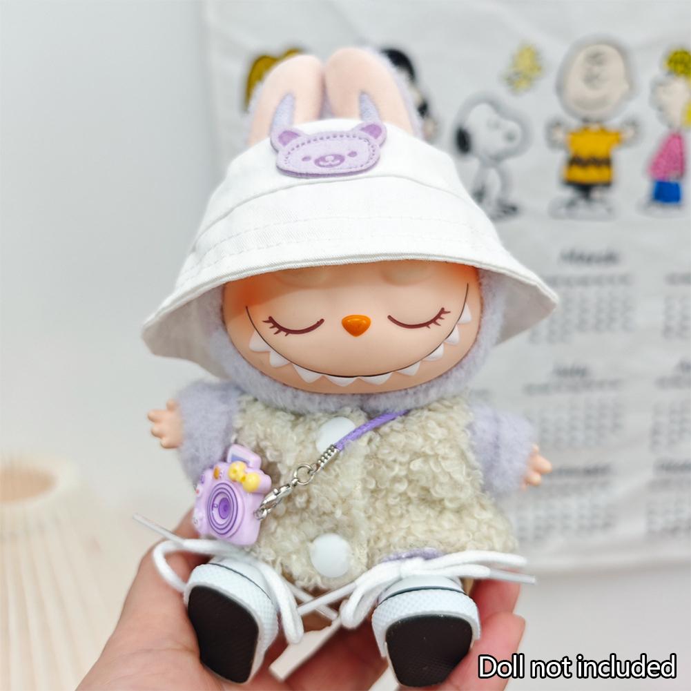 For 17cm Labubu Doll Clothes Fashion Clothes Hoodies Doll Clothes Color Match Hoodies Dolls Accessories Cute Decoration Little Cloths