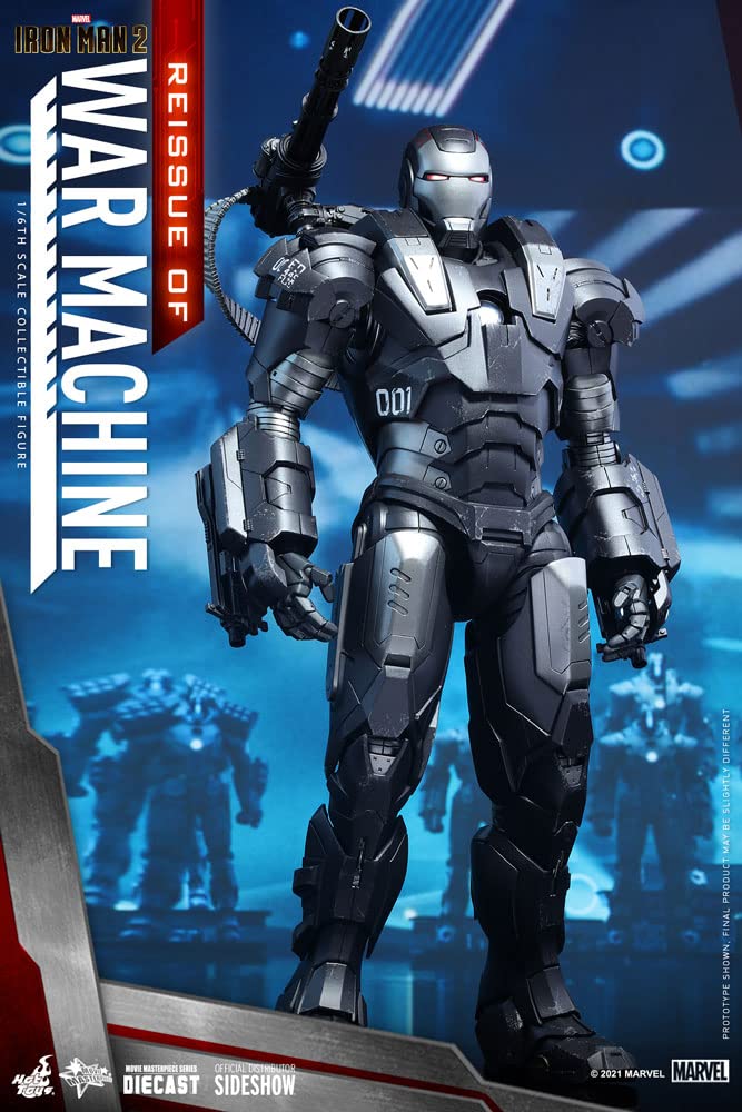 Movie Masterpiece DIECAST Железный человек 2 Военная машина Масштабная фигурка Серебристый [Переиздание] 1/6